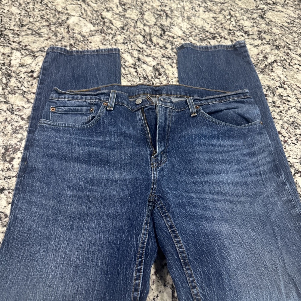 Levis 559 Jeans Mens 34x34 Blue Relaxed Straight Dark Wash Denim Pants - Picture 6 of 9